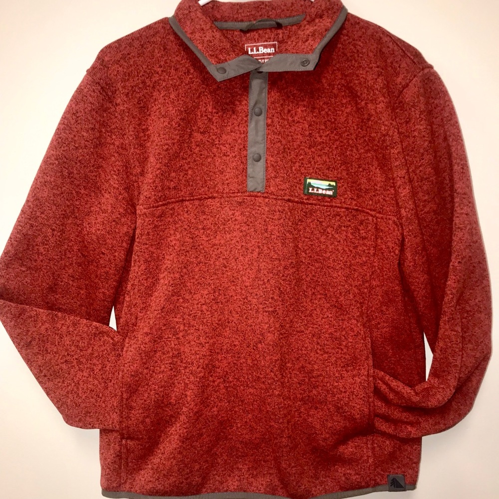 L.L. Bean Snap Fleece Pullover Jacket